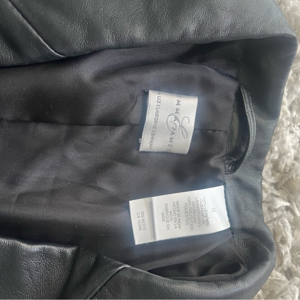 Vintage Emma James Liz Claiborne Leather trench coat - Picture 6 of 8